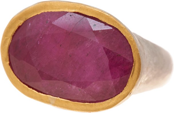Yossi Harari Two-Tone Sapphire Slice Ring