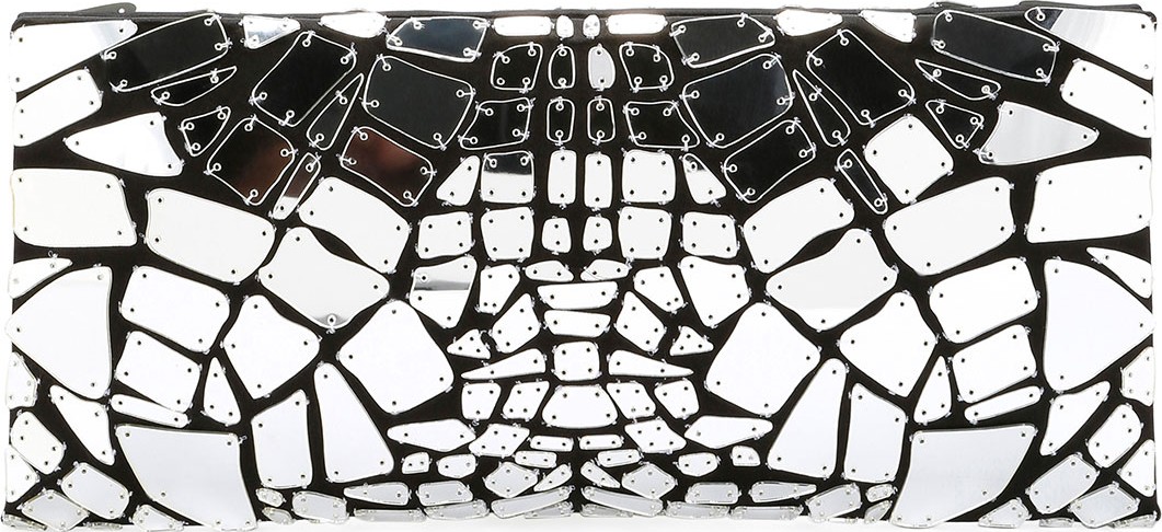 TOM FORD Mirror Embroidered Satin Clutch Bag