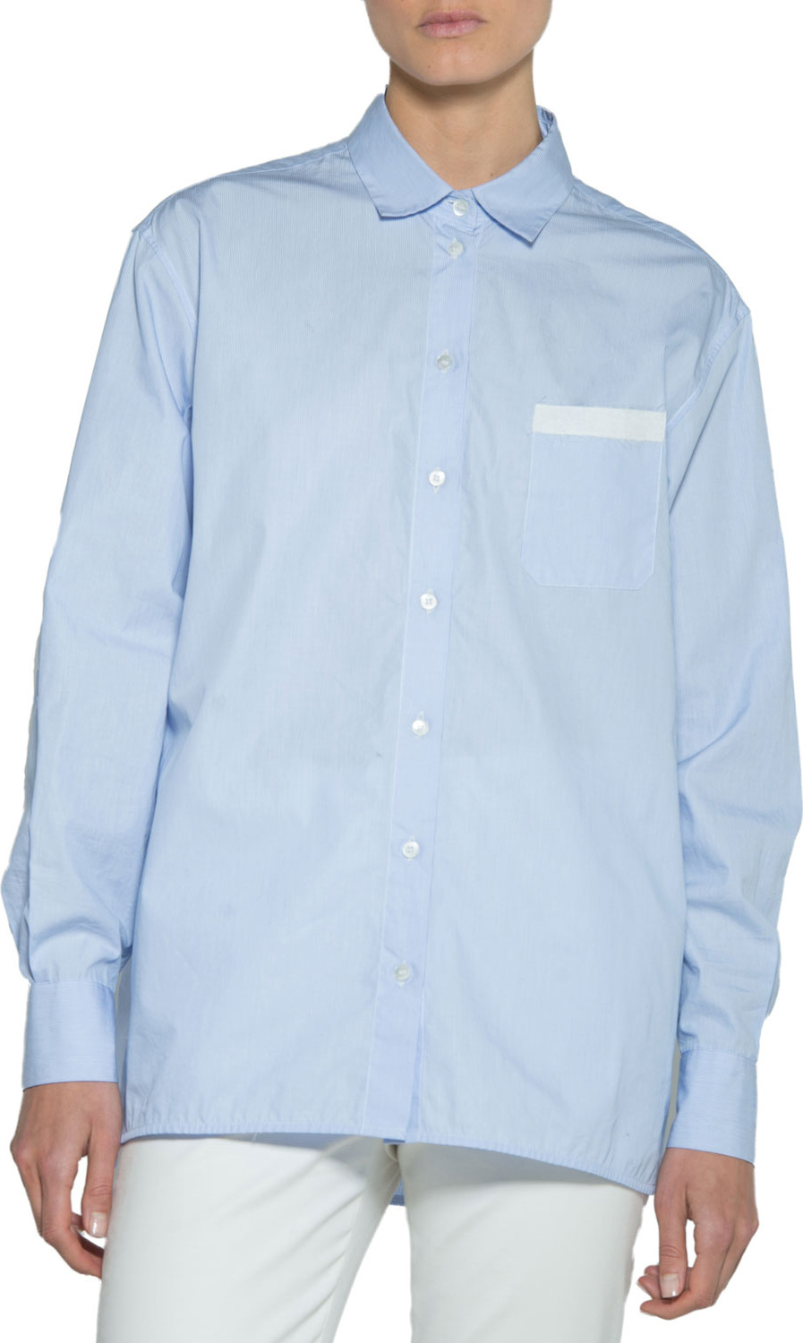 Eleventy Striped Cotton Classic Blouse