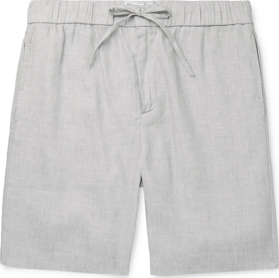 Frescobol Carioca Mélange Linen and Cotton-Blend Shorts