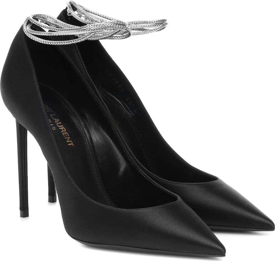 Saint Laurent Zoe 105 satin pumps