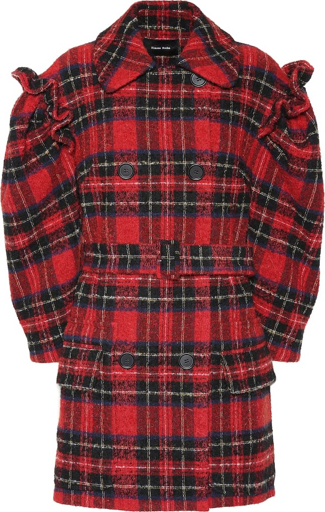 Simone Rocha Checked wool-blend coat
