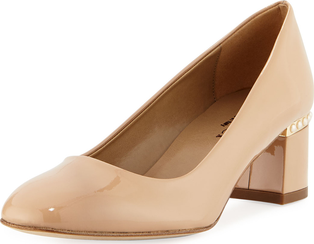 Sesto Meucci Meta Patent Pearly Pump, Ecru