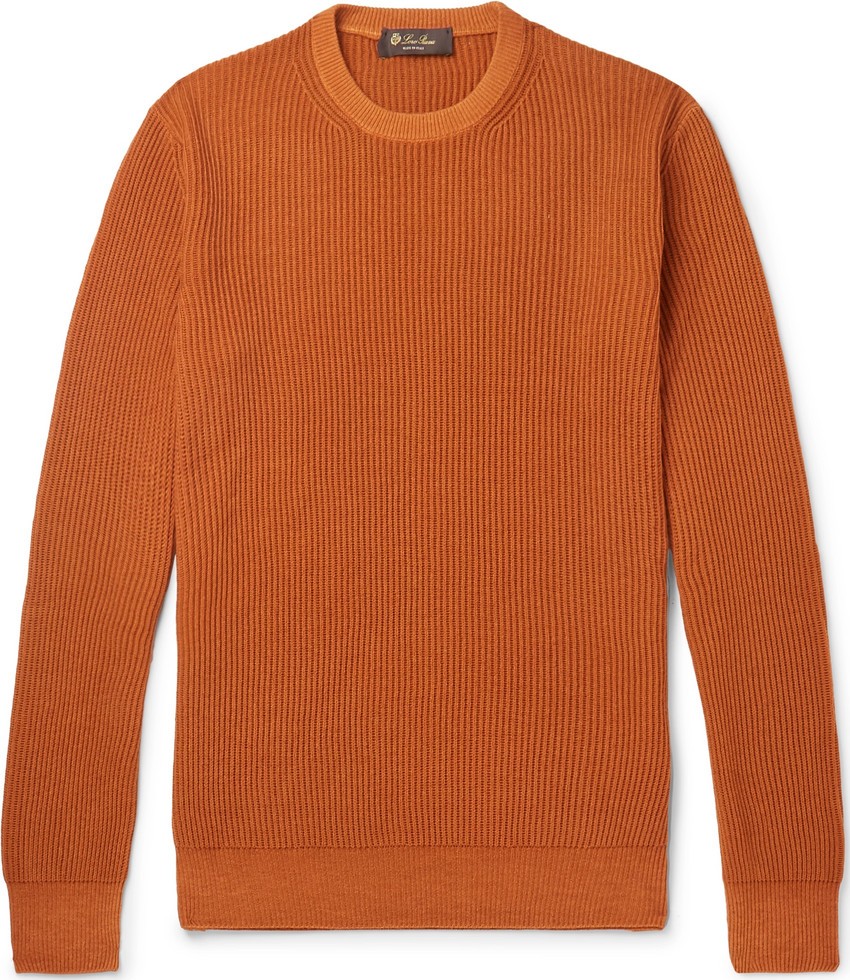Loro Piana Garment-Dyed Ribbed Cashmere Sweater