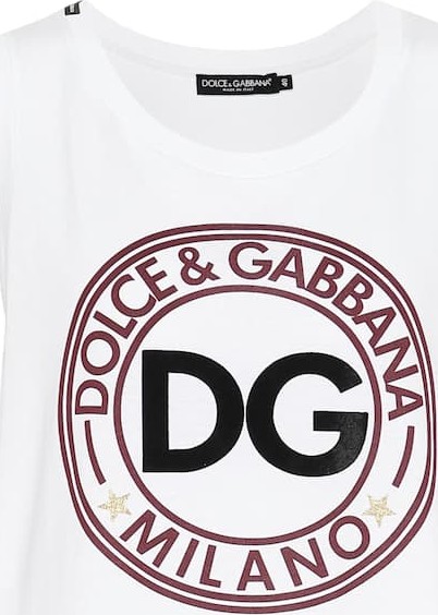Dolce & Gabbana Printed cotton tank top