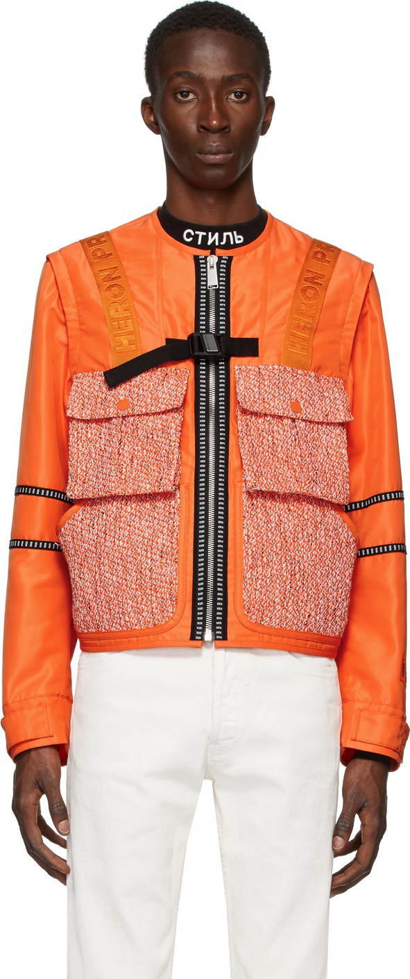 Heron Preston Orange Utility Jacket