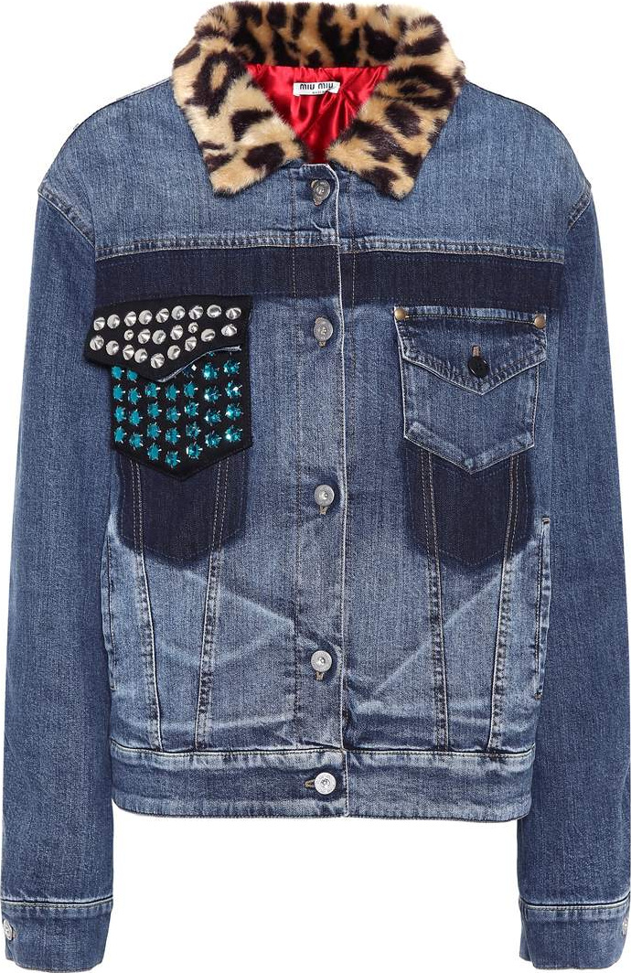 Miu Miu Embellished denim jacket