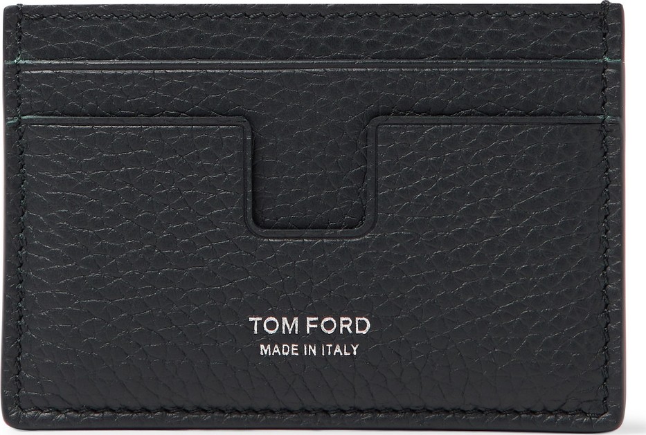 TOM FORD Logo-Debossed Pebble-Grain Leather Cardholder