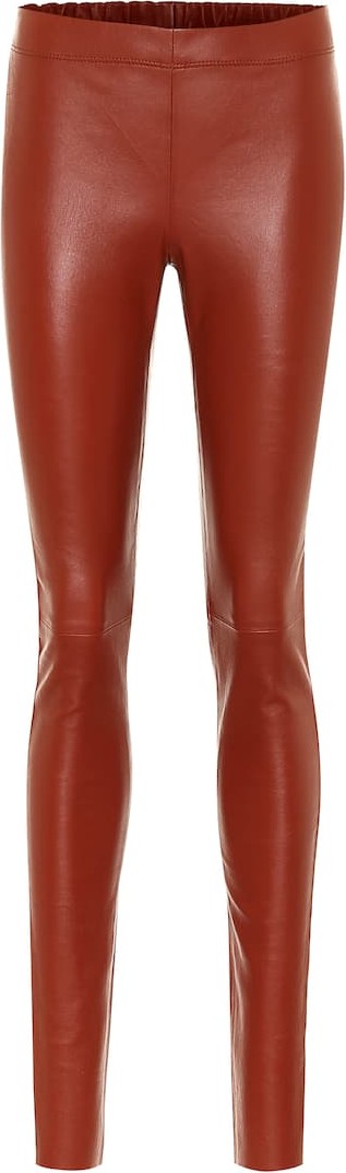 Joseph Mid-rise leather leggings