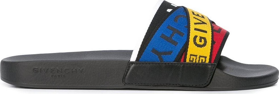 Givenchy multicolor logo slides