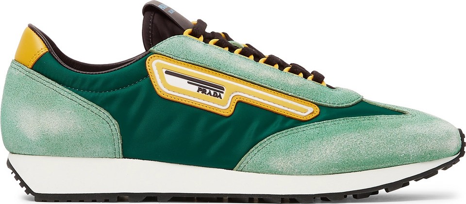 Prada Milano 70 Nylon and Suede Sneakers