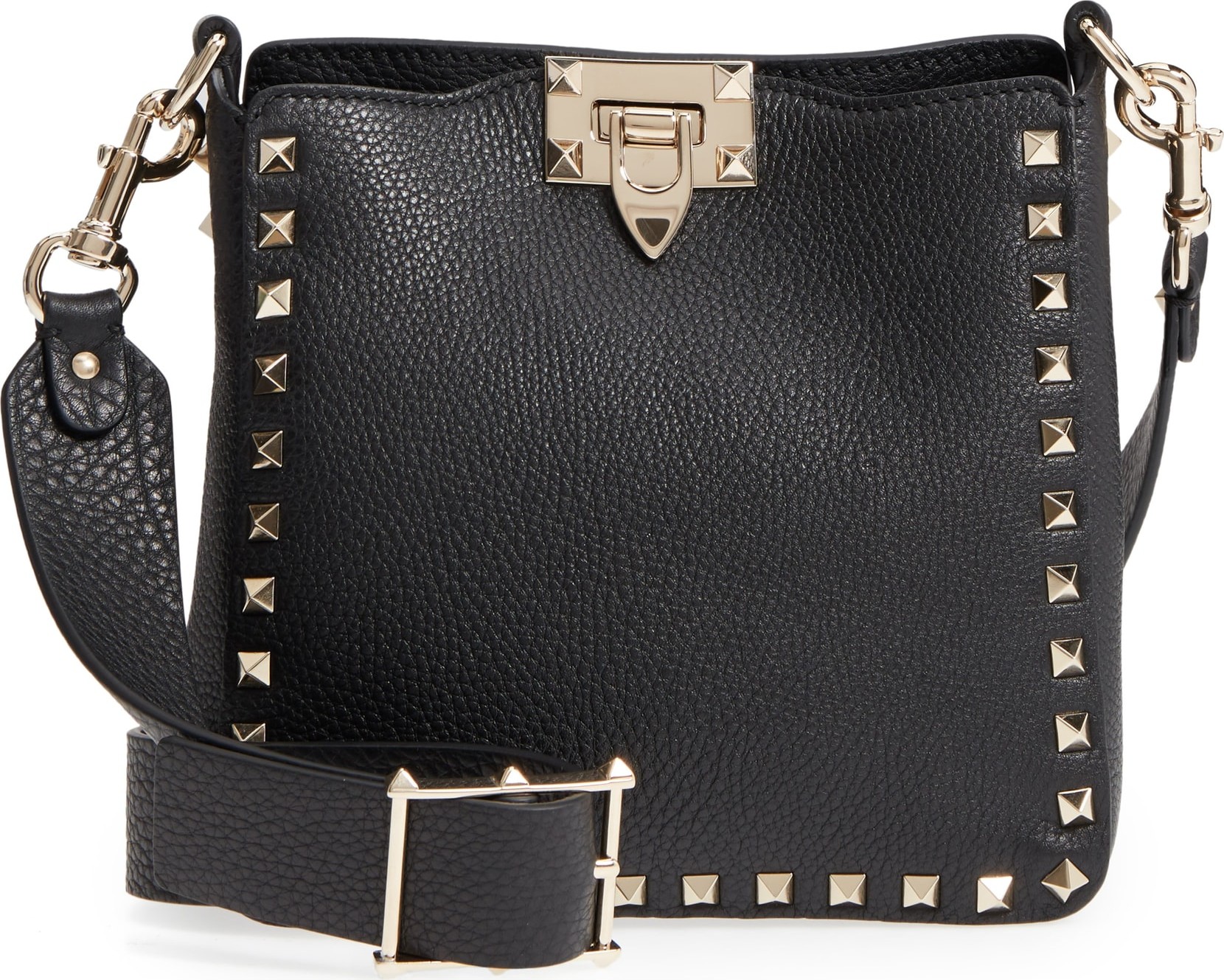 Valentino Rockstud Mini Hobo Crossbody Bag