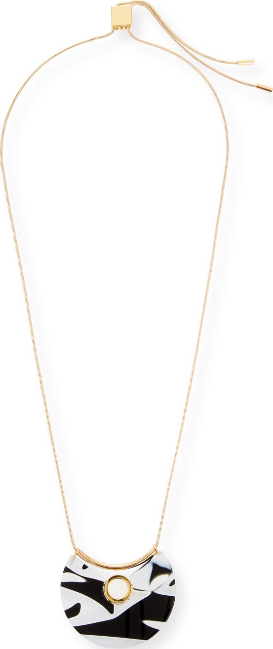 Lafayette 148 New York Round Marbleized Pendant Necklace