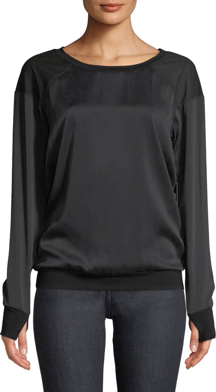 Blanc Noir Natoma Long-Sleeve Pullover Sweater