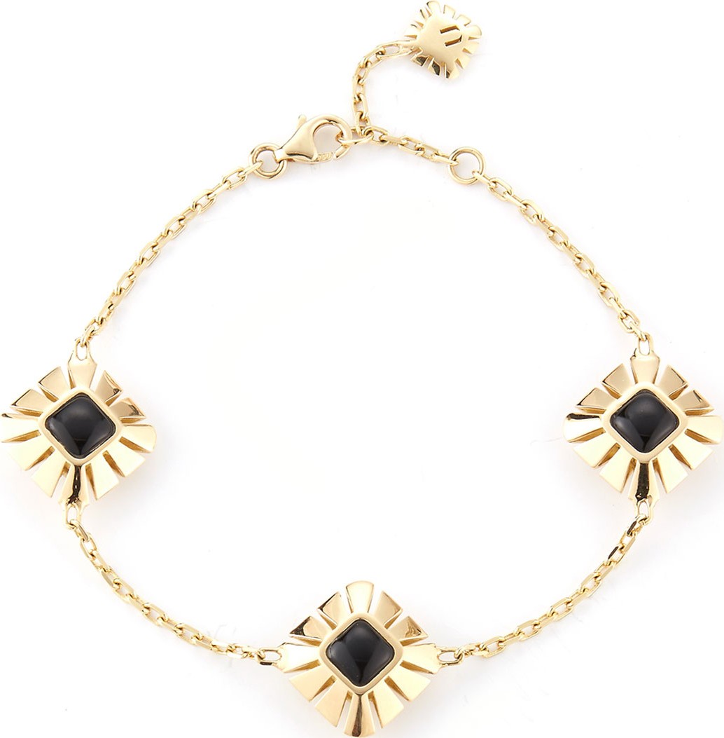 Miseno Vesuvio 18k Station Bracelet w/ Onyx