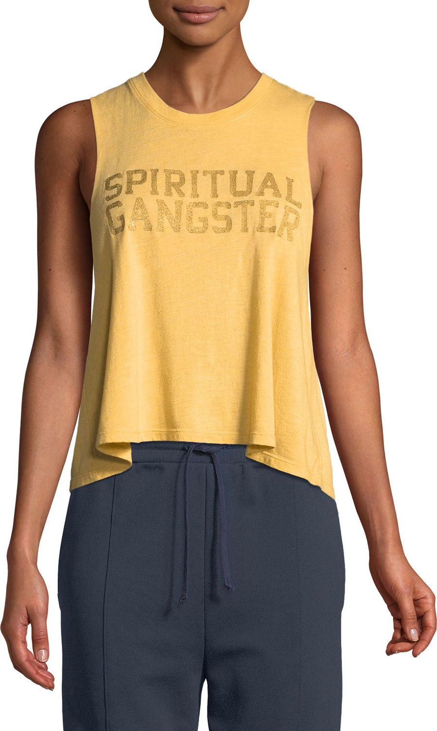 Spiritual Gangster Cropped Varsity Graphic Tank