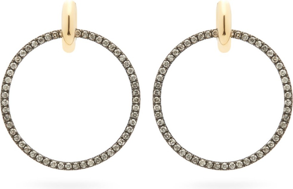 Spinelli Kilcollin Casseus Noir diamond & rhodium-plated earrings