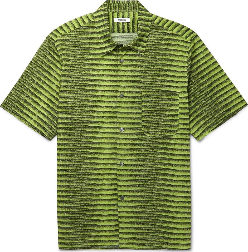 Très Bien Striped Cotton-Poplin Shirt