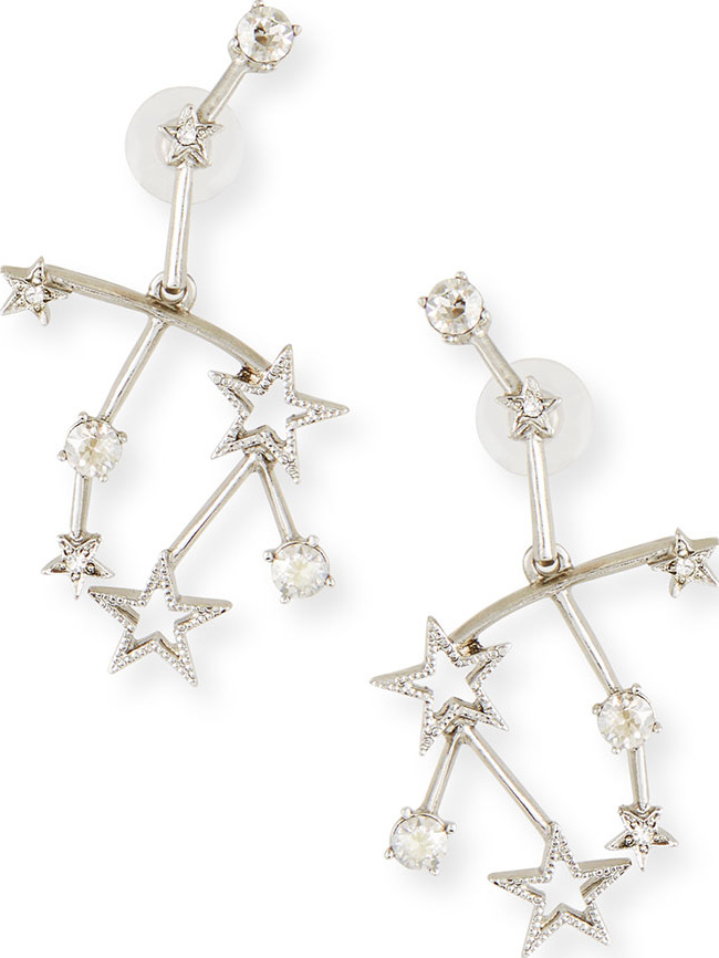 Oscar De La Renta Crystal Constellation Earrings