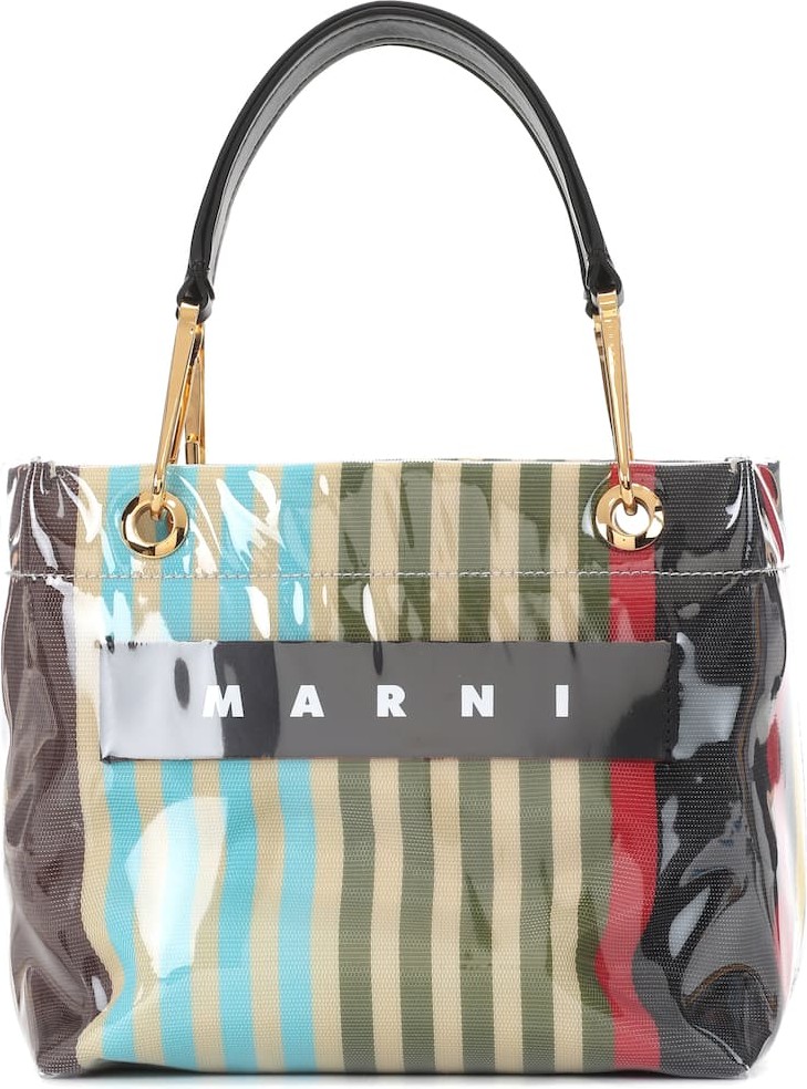Marni Striped PVC tote