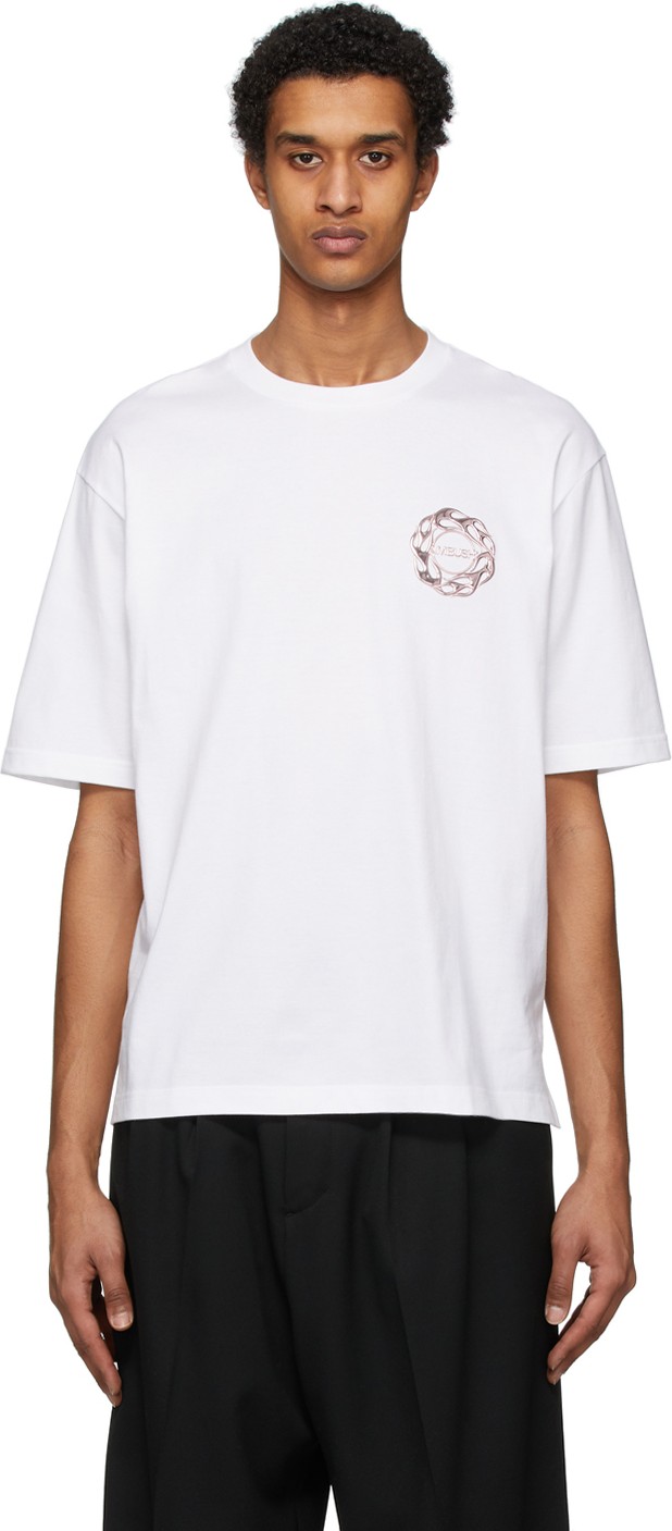 Ambush SSENSE Exclusive White Fire Logo T-Shirt