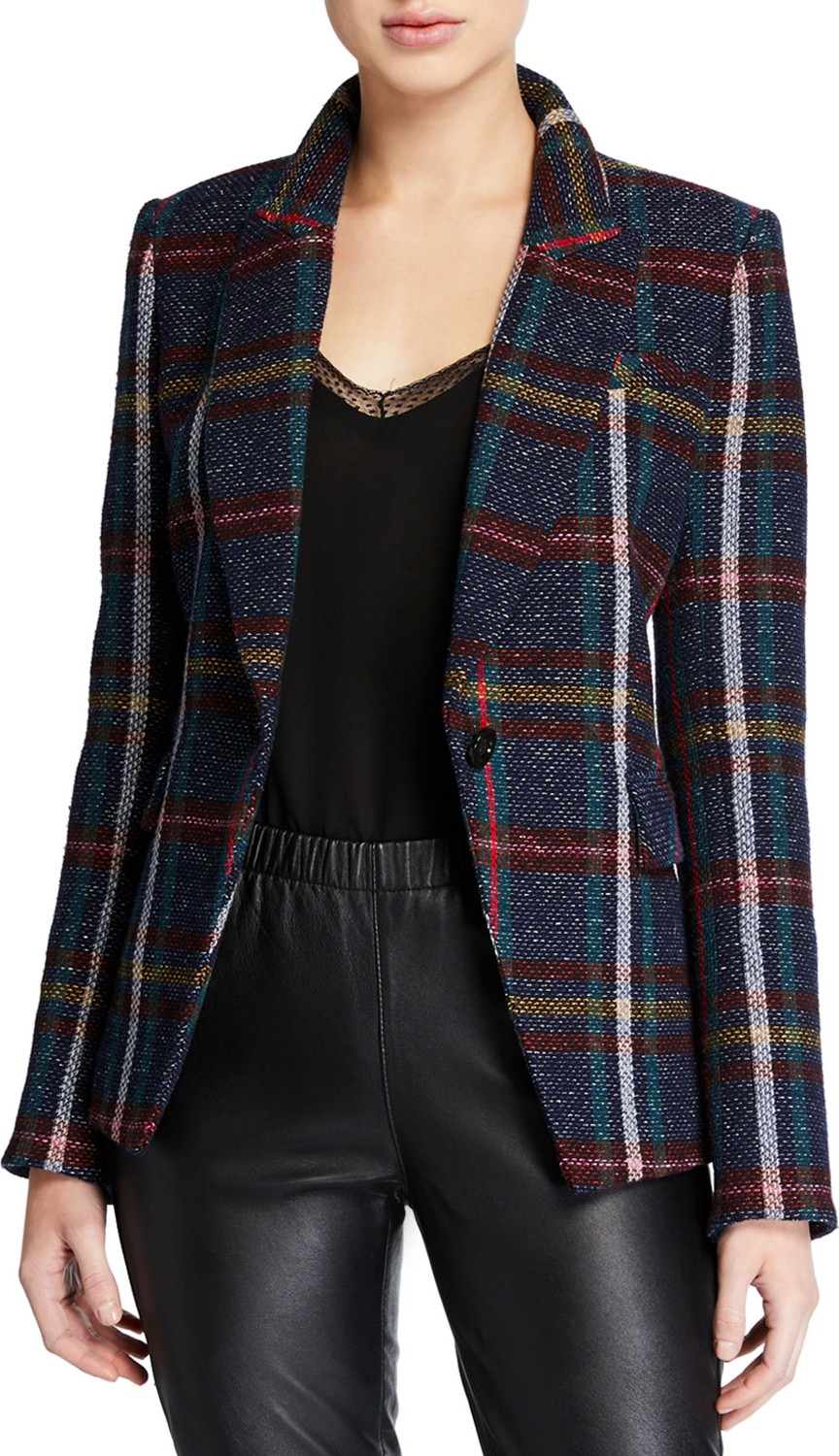 Veronica Beard Zane Plaid Dickey Jacket