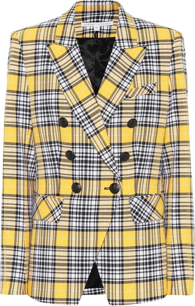 Veronica Beard Miller Dickey checked cotton blazer