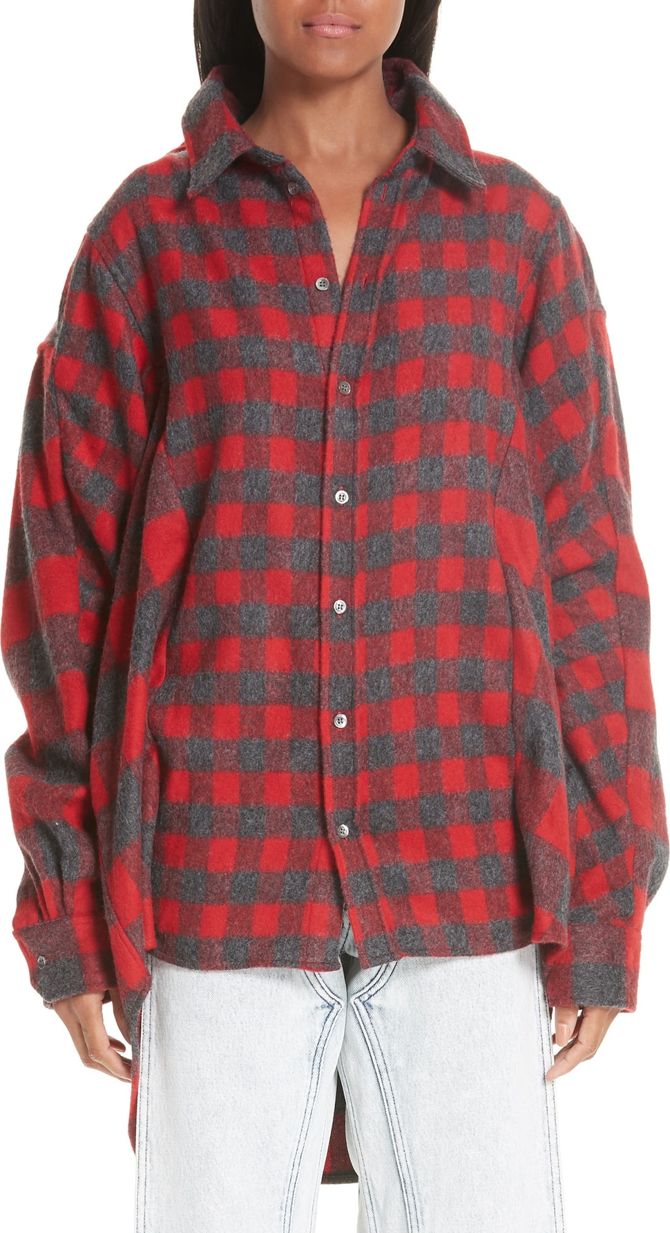 Y/Project Double Layered Flannel Shirt