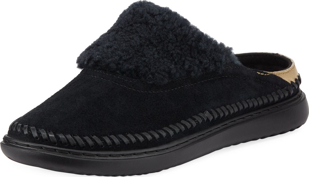 Cole Haan 2.ZeroGrand Convertible Suede Slipper Mules, Black