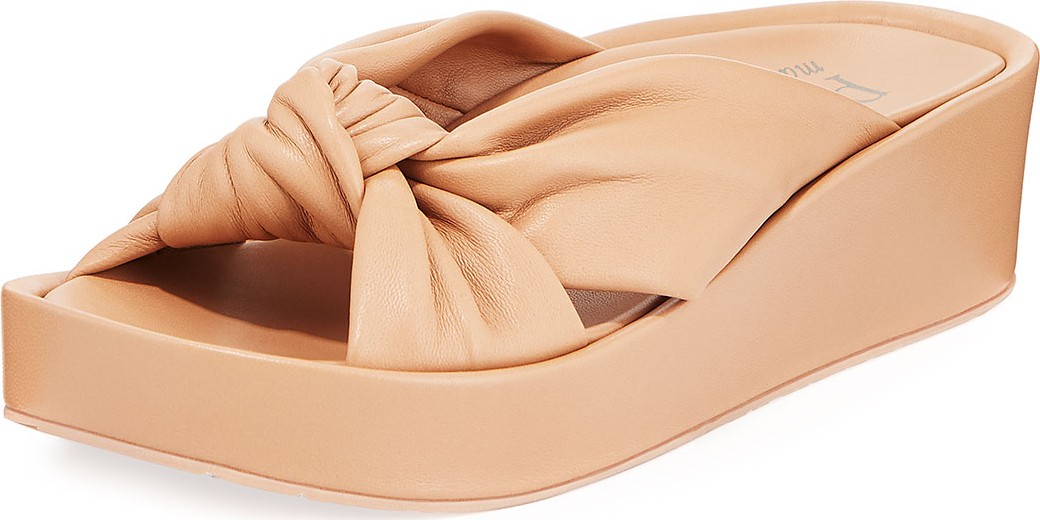 Pedro Garcia Lany Knotted-Leather Flatform Sandals