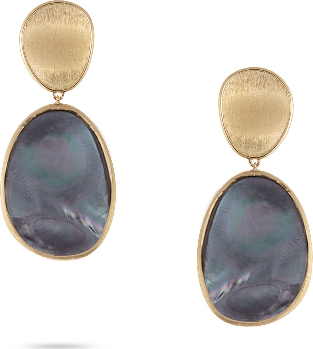 Marco Bicego Lunaria Medium Earrings with Black Mother-of-Pearl