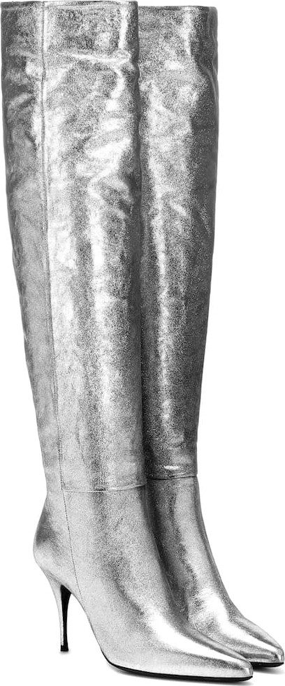 Zimmermann Metallic leather knee-high boots