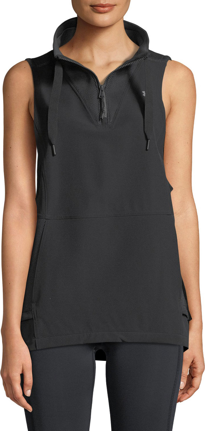 Under Armour Mixed Media Woven Half-Zip Vest