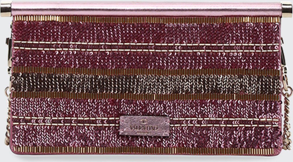Valentino Carry Secrets Small Sequined Clutch Bag