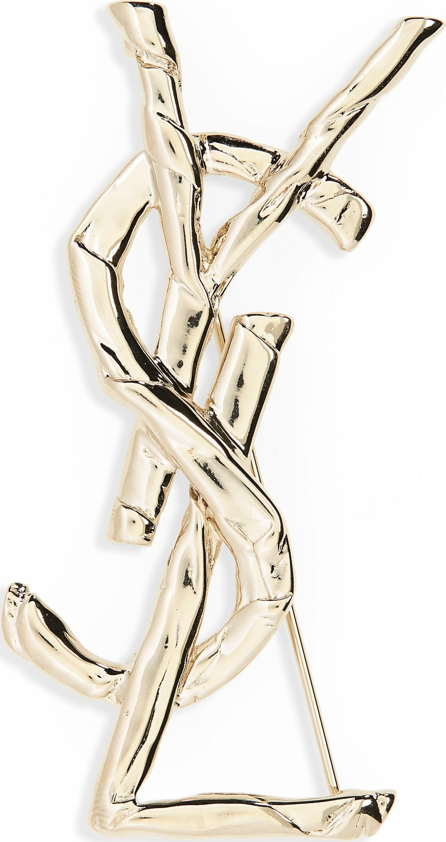 Saint Laurent Drape Monogram Pin