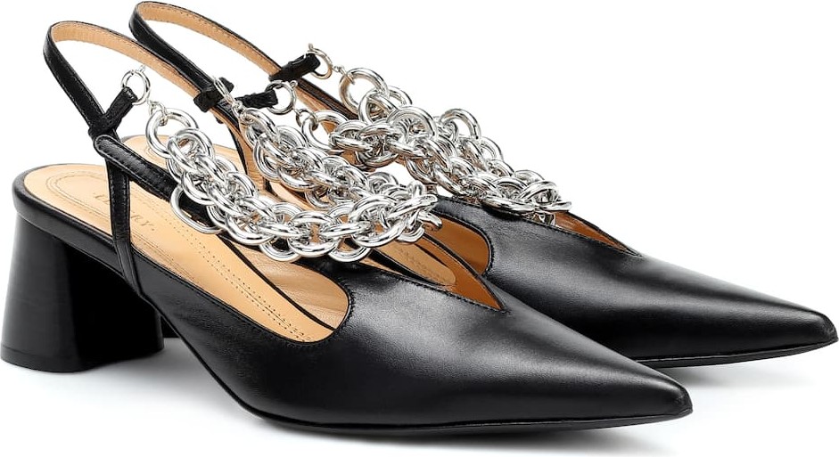 Ellery Diego leather slingback pumps