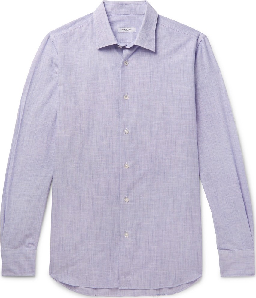 Boglioli Slim-Fit Striped End-on-End Cotton Shirt