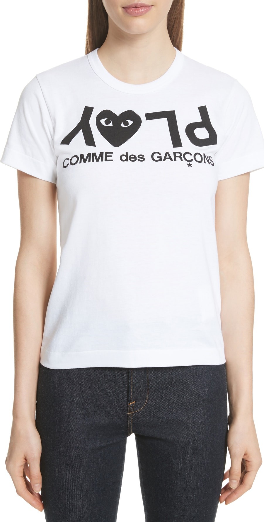 Comme Des Garcons PLAY Logo Tee