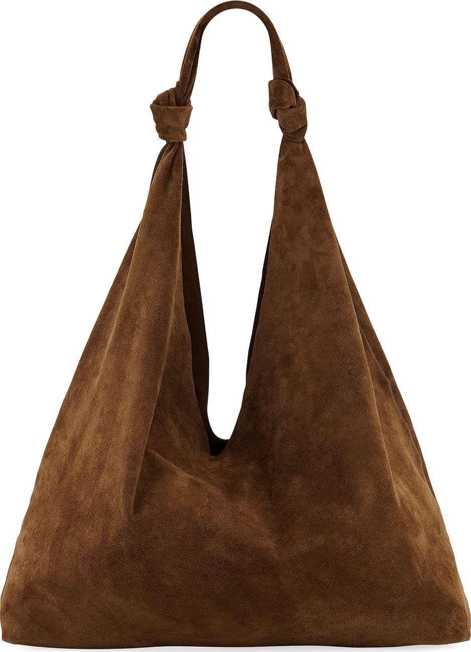 THE ROW Bindle Double-Knots Suede Hobo Bag