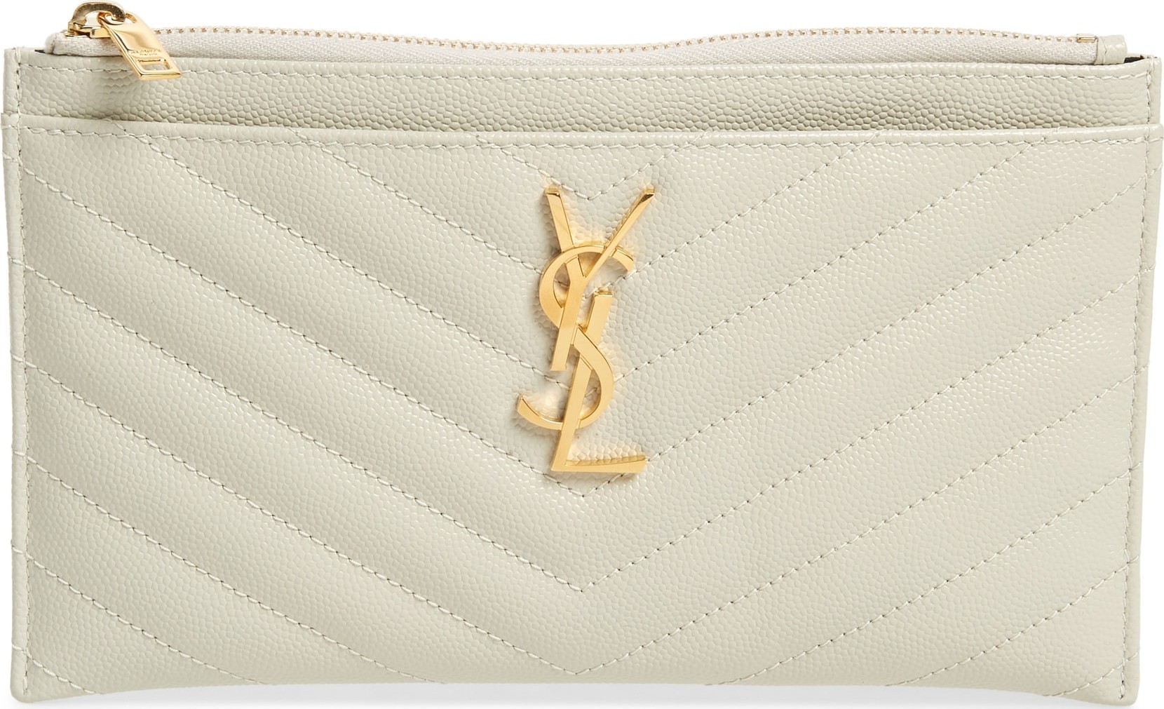 Saint Laurent Monogram Leather Bill Pouch