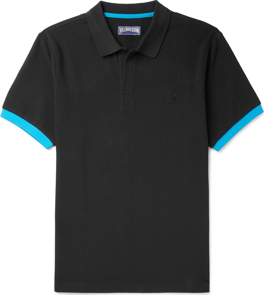 Vilebrequin Palatin Slim-Fit Contrast-Trimmed Cotton-Piqué Polo Shirt