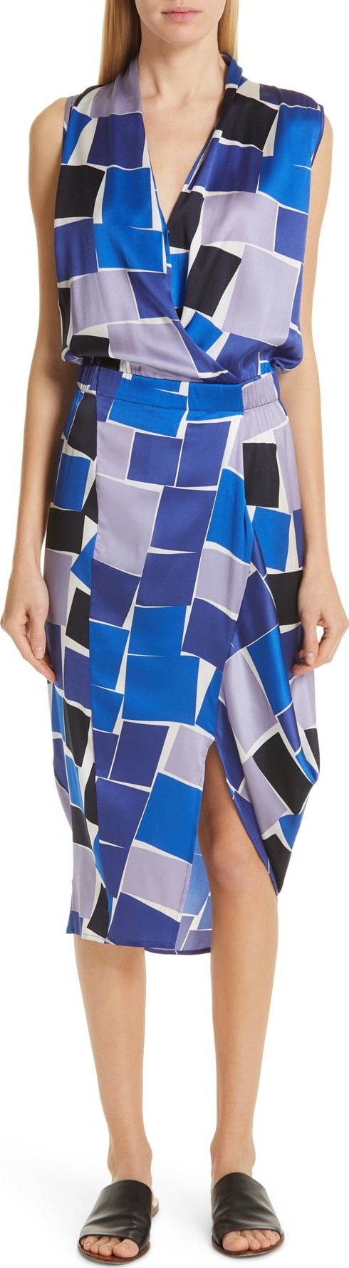 Zero + Maria Cornejo Mio Print Stretch Silk Dress