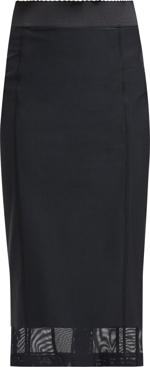 Dolce & Gabbana High-rise mesh pencil skirt