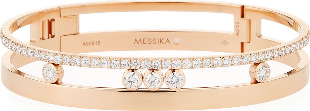 Messika 18k Gold Move Roman Large Diamond Bangle