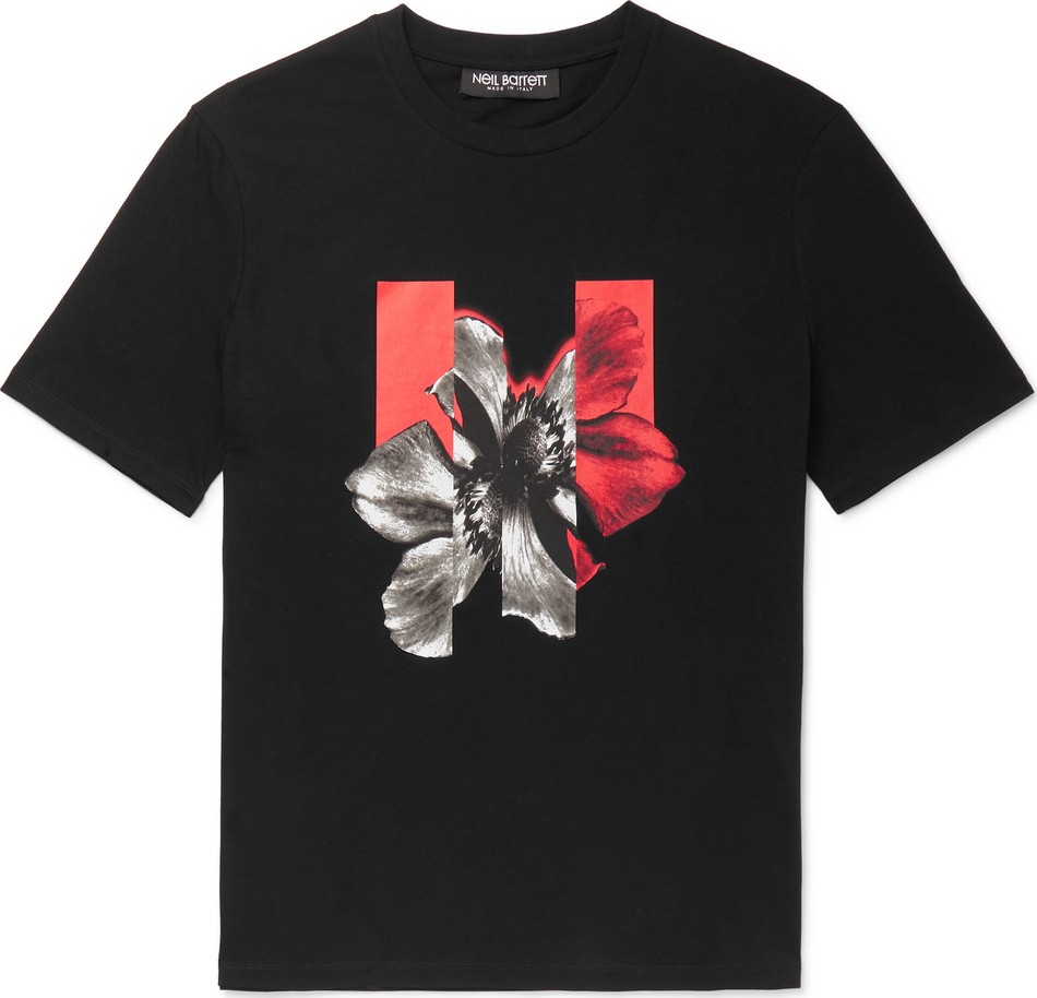Neil Barrett Printed Stretch-Cotton Jersey T-Shirt