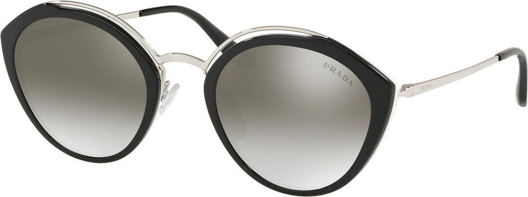 Prada Round Mirrored Acetate & Metal Sunglasses