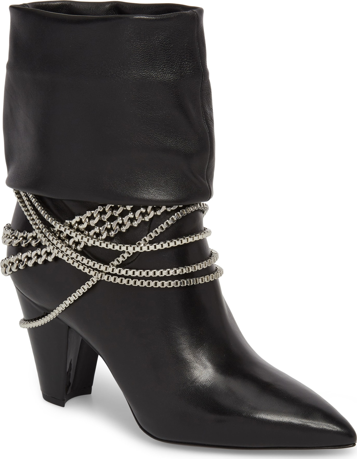 Self Portrait Sadie Chain Embellished Slouch Boot