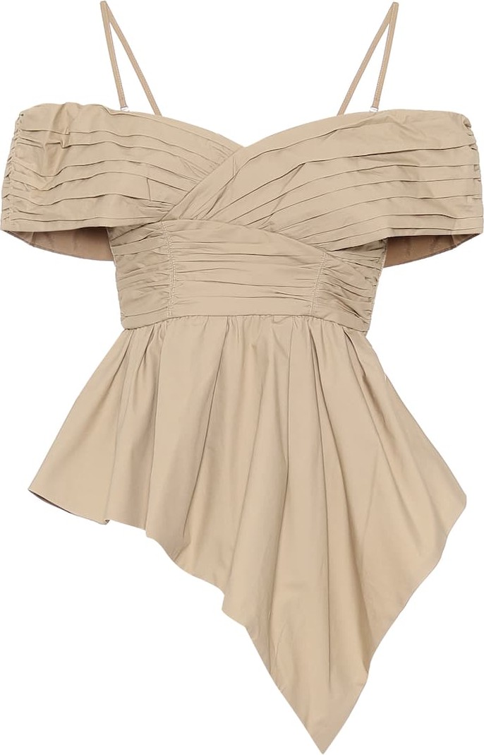 Self Portrait Off-the-shoulder poplin top