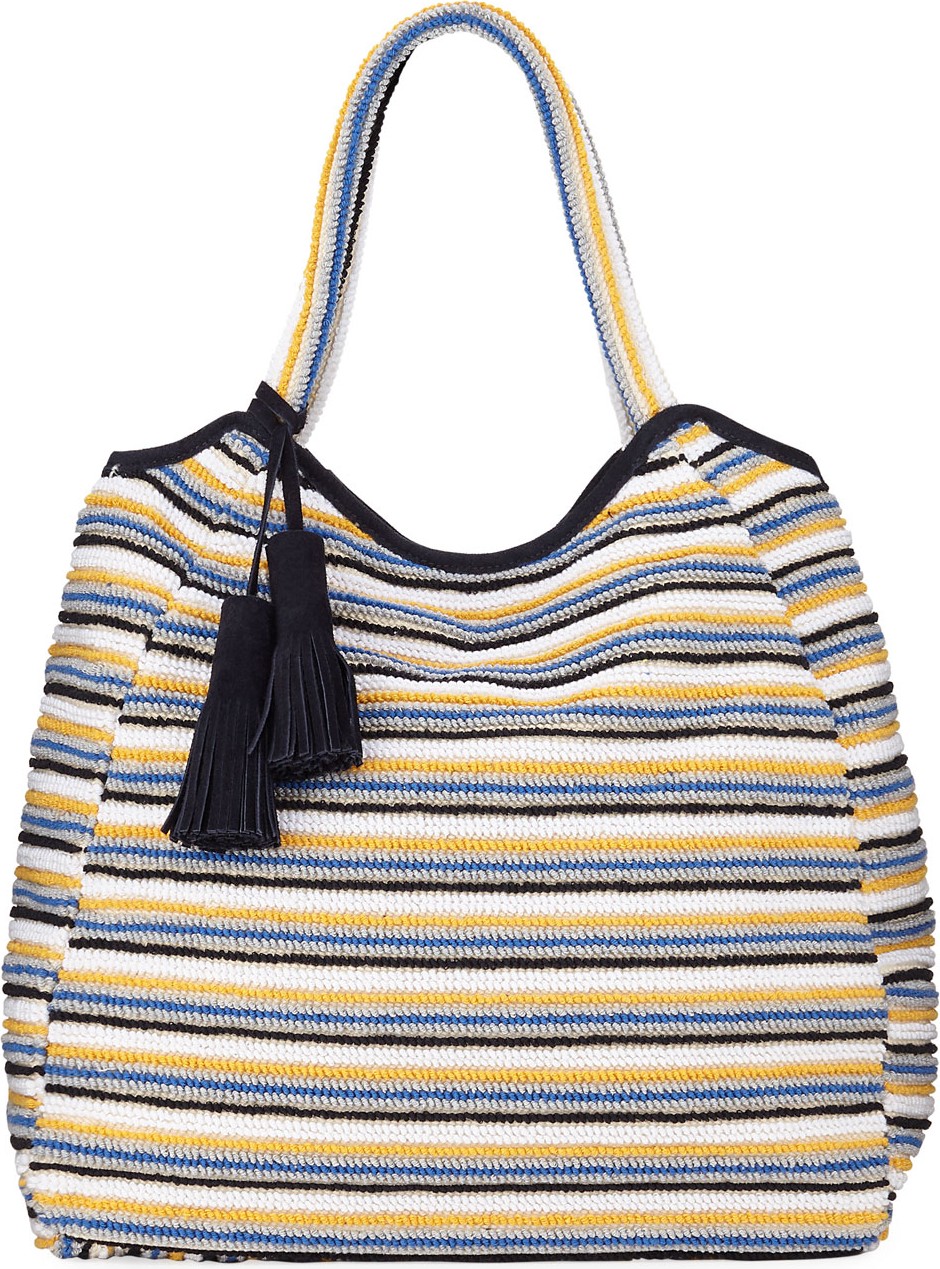 Casa Isota Emma Striped Cotton Tote Bag
