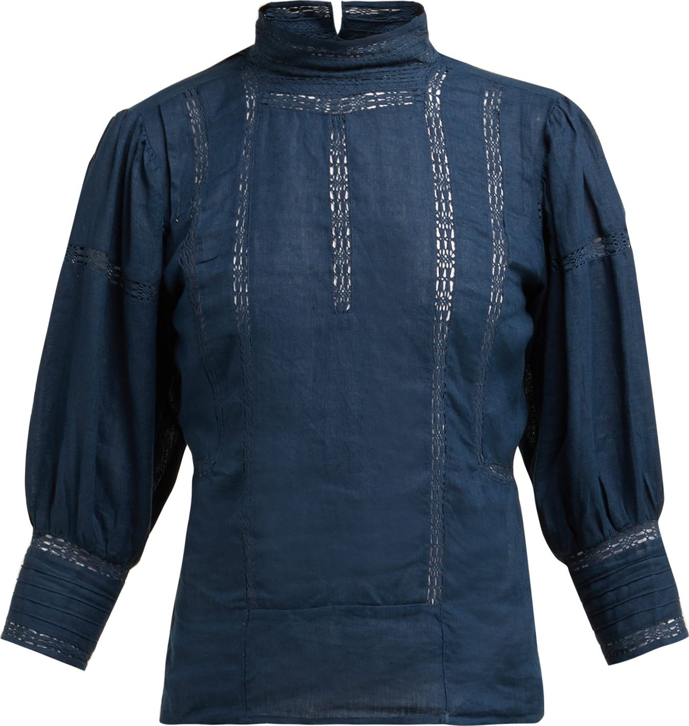 Mes Demoiselles Byrds high-neck linen top